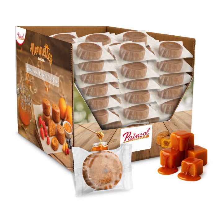 Colis de 60 Mini Nonnettes individuelles 10g Caramel Beurre Salé