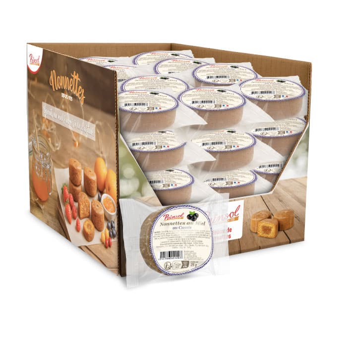 Colis de 40 Nonnettes individuelles 25g Cassis
