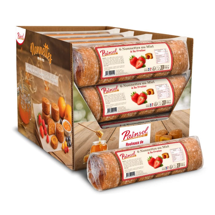 Colis de 12 rouleaux de Nonnettes 150g Fraise
