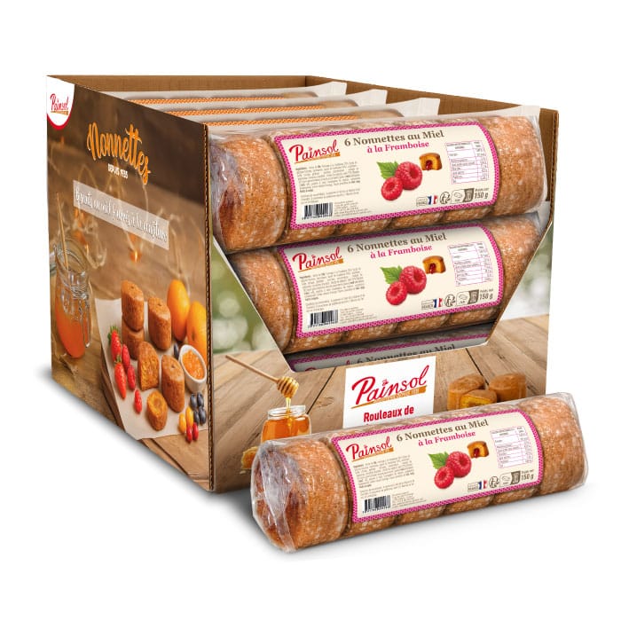 Colis de 12 rouleaux de Nonnettes 150g Framboise