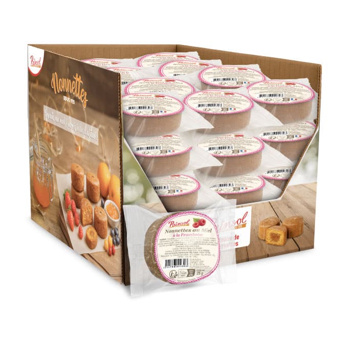 Colis de 40 Nonnettes individuelles 25g Framboise