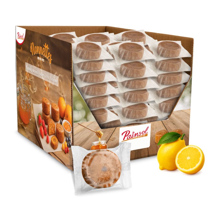 Colis de 60 Mini Nonnettes individuelles 10g Citron