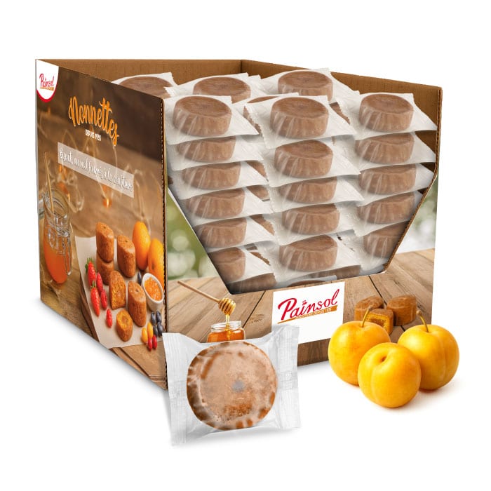 Colis de 60 Mini Nonnettes individuelles 10g Mirabelle