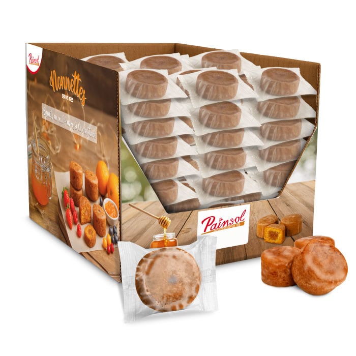 Colis de 60 Mini Nonnettes individuelles 10g Nature Sucre Glace