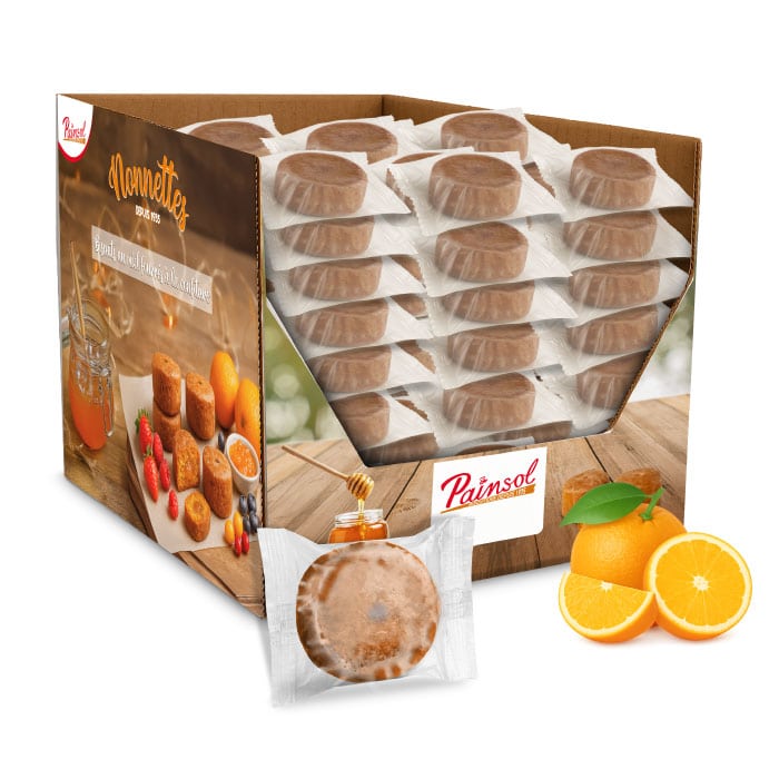 Colis de 60 Mini Nonnettes individuelles 10g Orange