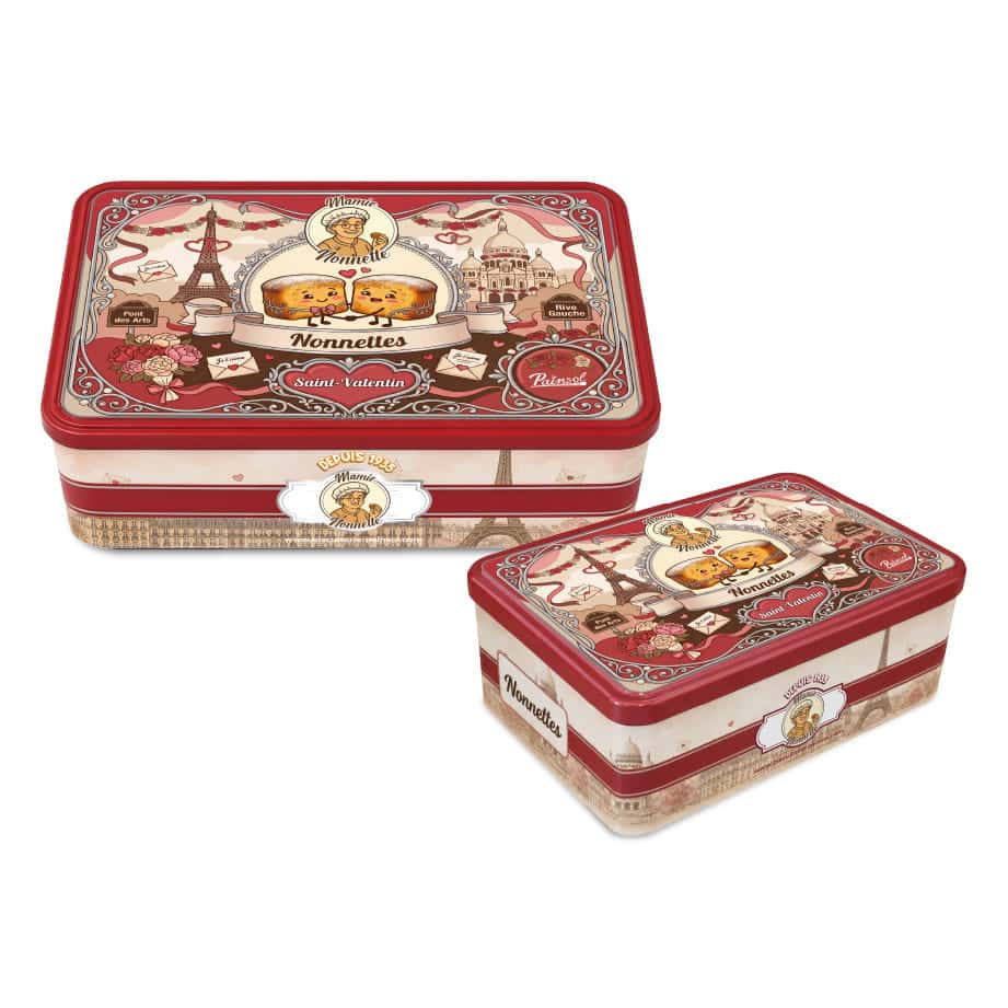 Boîte Collector Saint-Valentin – 12 Nonnettes Fraise Caramel